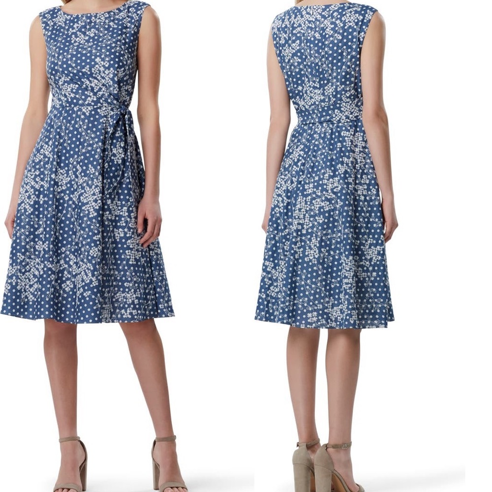 NWT Tahari Sleeveless Embroidered Dress / Size 8